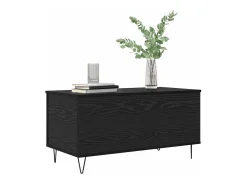 Mesa de Café Roble negro 90 x 44.5 x 45 cm Madera contrachapada
