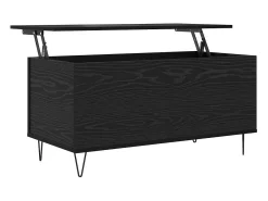 Mesa de Café Roble negro 90 x 44.5 x 45 cm Madera contrachapada