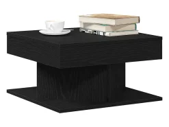 Mesa de Café Roble Negro 57 x 57 x 30 cm Madera contrachapada