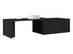Mesa de Café Roble negro 150 x 50 x 35 cm Madera contrachapada
