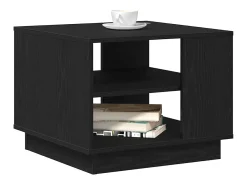 Mesa de Café Roble negro 55 x 55 x 42 cm Madera contrachapada