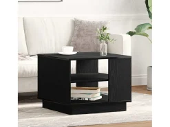 Mesa de Café Roble negro 55 x 55 x 42 cm Madera contrachapada