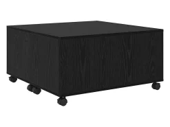 Mesa de Café Roble negro 75 x 75 x 38 cm Madera contrachapada
