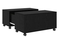 Mesa de Café Roble negro 75 x 75 x 38 cm Madera contrachapada
