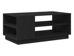Mesa de Café Roble negro 102 x 55 x 43 cm Madera contrachapada