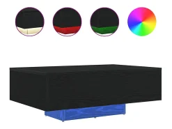 Mesa de Café Roble negro 85 x 55 x 31 cm Madera contrachapada