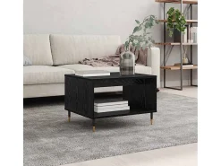 Mesa de Café Roble negro 60 x 50 x 40 cm Madera contrachapada