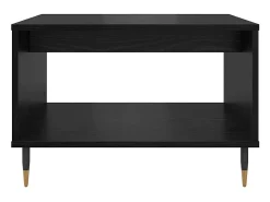 Mesa de Café Roble negro 60 x 50 x 40 cm Madera contrachapada