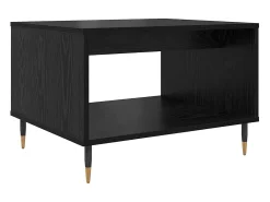 Mesa de Café Roble negro 60 x 50 x 40 cm Madera contrachapada