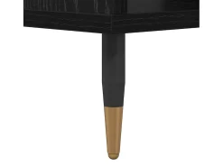 Mesa de Café Roble negro 60 x 50 x 40 cm Madera contrachapada