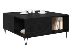 Mesa de Café Roble negro 80 x 80 x 36.5 cm Madera contrachapada