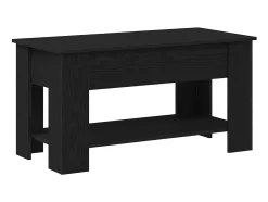 Mesa de Café Roble negro 101 x 49 x 52 cm Madera contrachapada