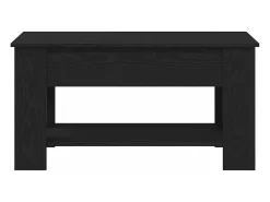 Mesa de Café Roble negro 101 x 49 x 52 cm Madera contrachapada