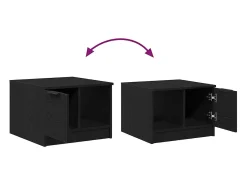 Mesa de Café Roble negro 50 x 50 x 36 cm Madera contrachapada
