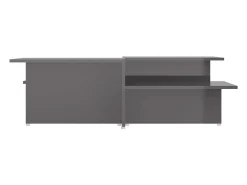 Mesa de centro 2 piezas madera contrachapada gris 111,5x50x33cm