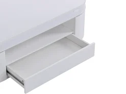 Mesa de centro 4 puertas y 1 cajón con LEDs - MDF - Color: blanco lacado - VANDANA