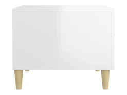 Mesa de centro 2 unidades madera ingeniería blanco brillo 50x50x40cm