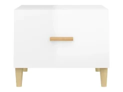 Mesa de centro 2 unidades madera ingeniería blanco brillo 50x50x40cm