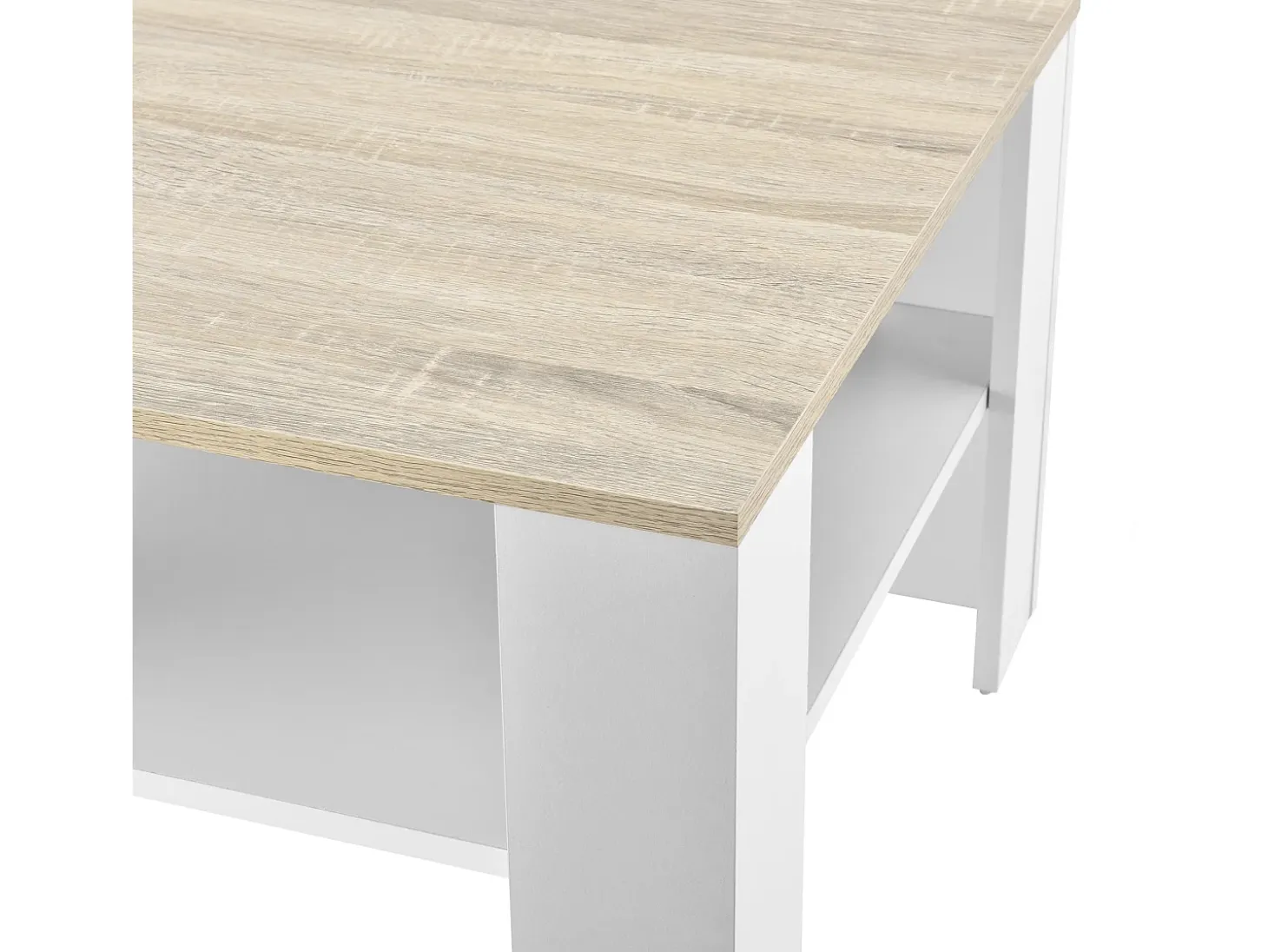 Mesa de centro 60 x 60 x 40 cm efecto blanco y roble 03_0008432