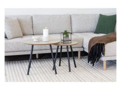 Mesa de Centro Aalst, Beige, 55x55x45 cm, Kendra Home