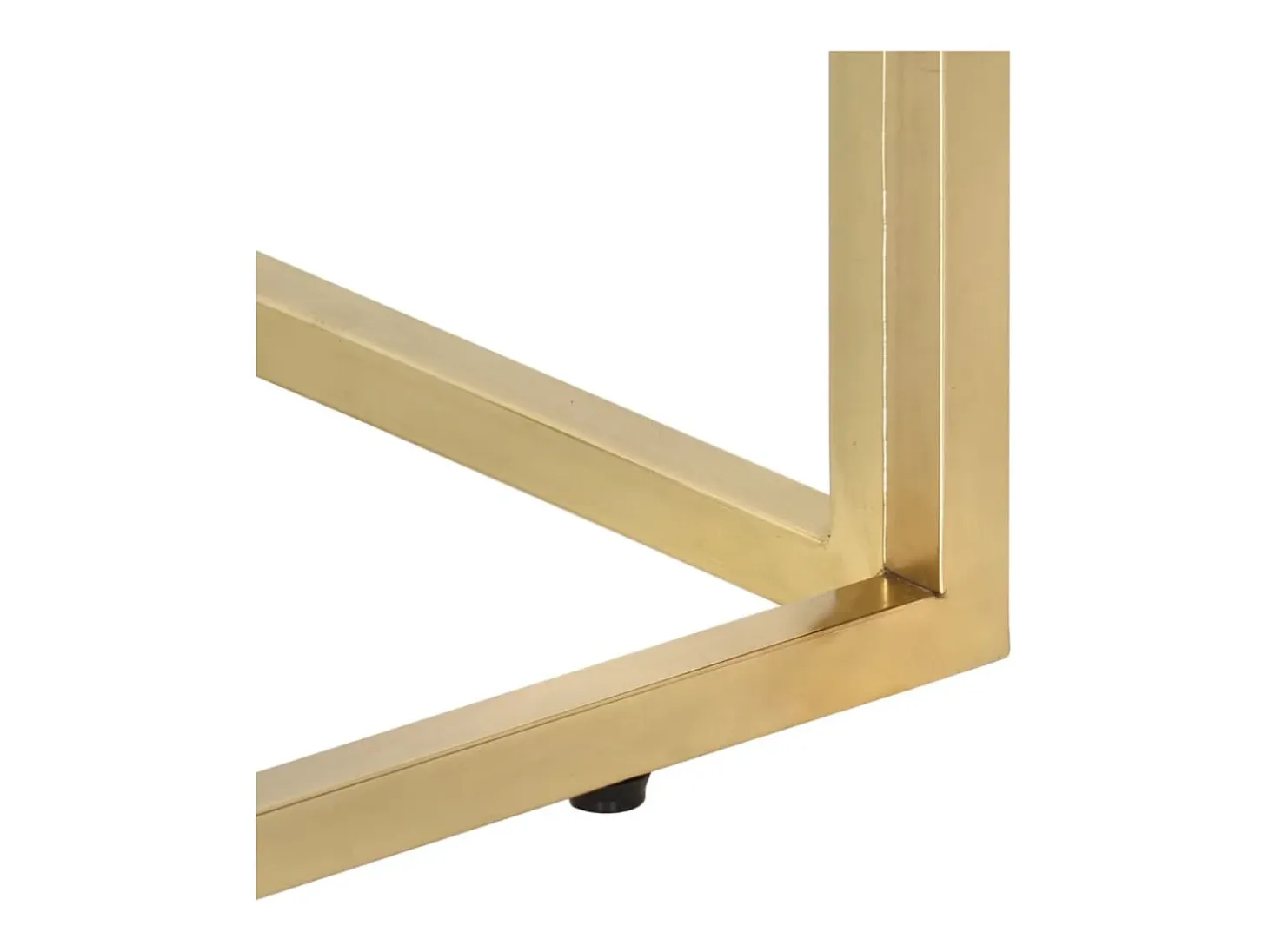 Mesa de centro acero inoxidable madera maciza traviesa dorado