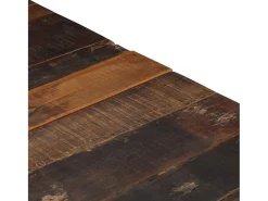 Mesa de centro acero inoxidable madera maciza traviesa plateado