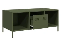 Mesa de centro acero laminado frío verde oliva 101,5x50x43,5 cm