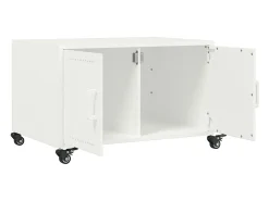 Mesa de centro acero laminado en frío blanco 68x50x43,5 cm