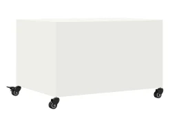 Mesa de centro acero laminado en frío blanco 68x50x43,5 cm