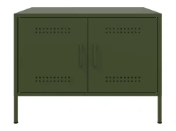 Mesa de centro acero laminado en frío verde oliva 68x50x50,5 cm