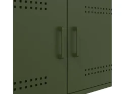 Mesa de centro acero laminado en frío verde oliva 68x50x50,5 cm
