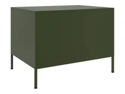 Mesa de centro acero laminado en frío verde oliva 68x50x50,5 cm