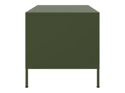 Mesa de centro acero laminado en frío verde oliva 68x50x50,5 cm