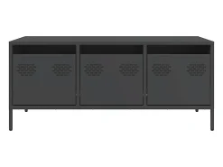 Mesa de centro acero laminado en frío negro 101,5x50x43,5 cm