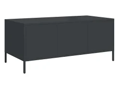 Mesa de centro acero laminado en frío negro 101,5x50x43,5 cm