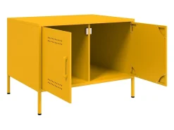 Mesa de centro acero laminado en frío amarillo 68x50x50,5 cm