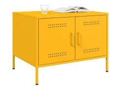 Mesa de centro acero laminado en frío amarillo 68x50x50,5 cm