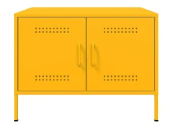 Mesa de centro acero laminado en frío amarillo 68x50x50,5 cm