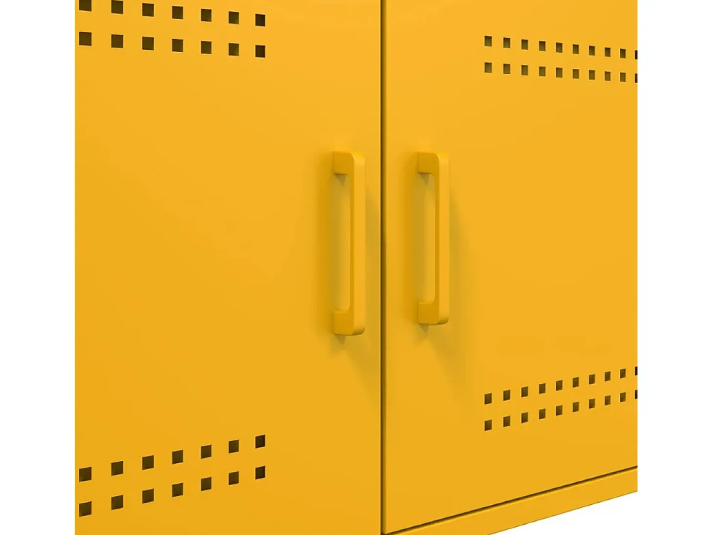 Mesa de centro acero laminado en frío amarillo 68x50x50,5 cm