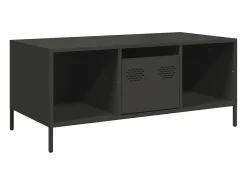 Mesa de centro acero laminado en frío negro 101,5x50x43,5 cm