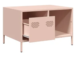 Mesa de centro acero laminado en frío rosa 68,5x50x43,5 cm