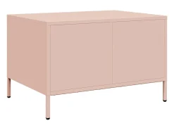 Mesa de centro acero laminado en frío rosa 68,5x50x43,5 cm