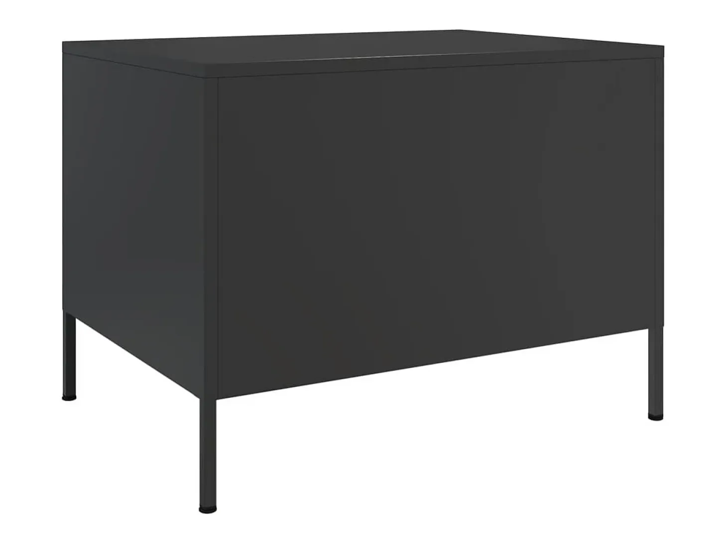 Mesa de centro acero laminado en frío negro 68x50x50,5 cm