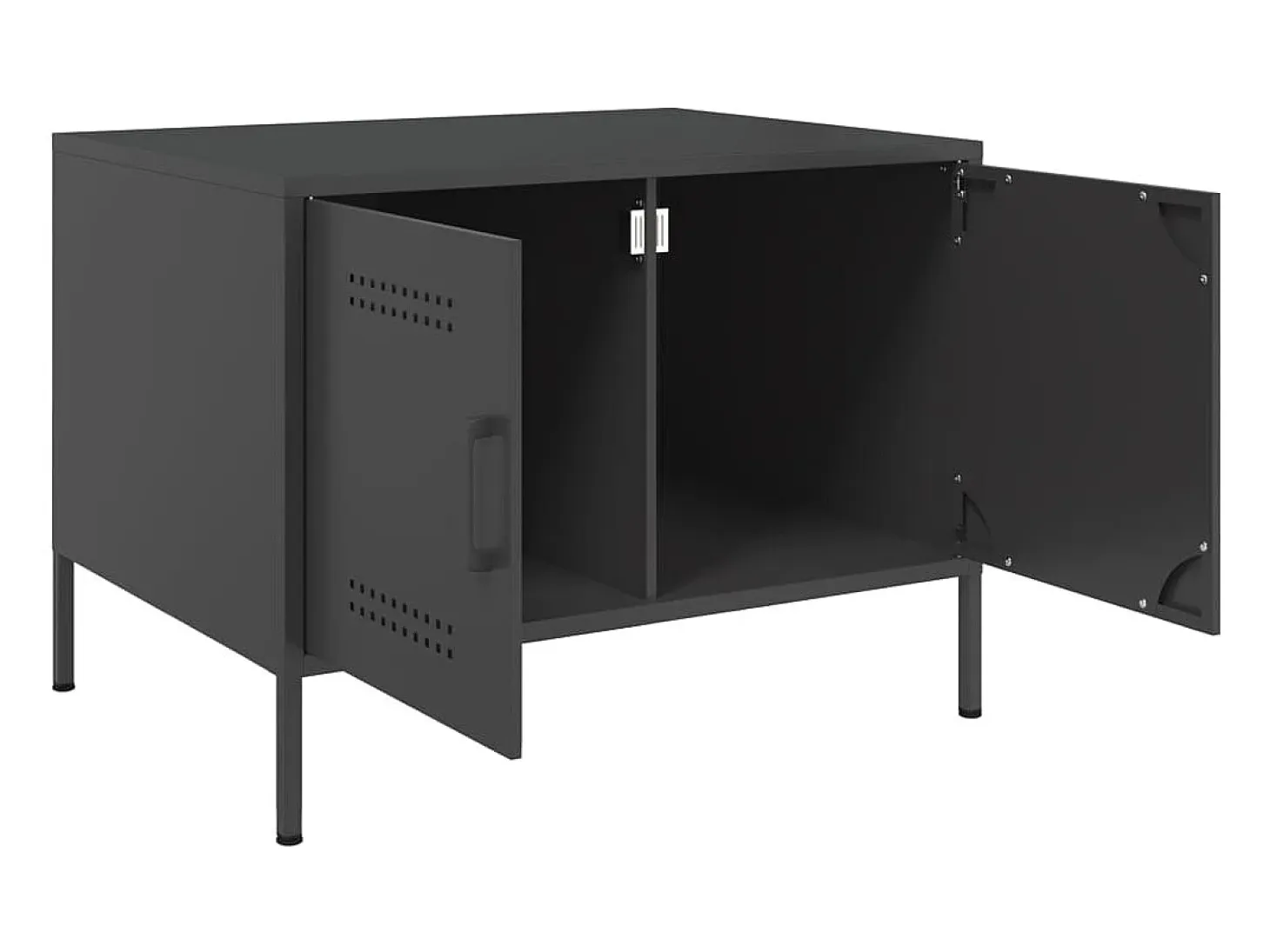 Mesa de centro acero laminado en frío negro 68x50x50,5 cm