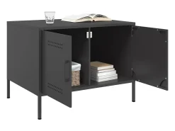 Mesa de centro acero laminado en frío negro 68x50x50,5 cm