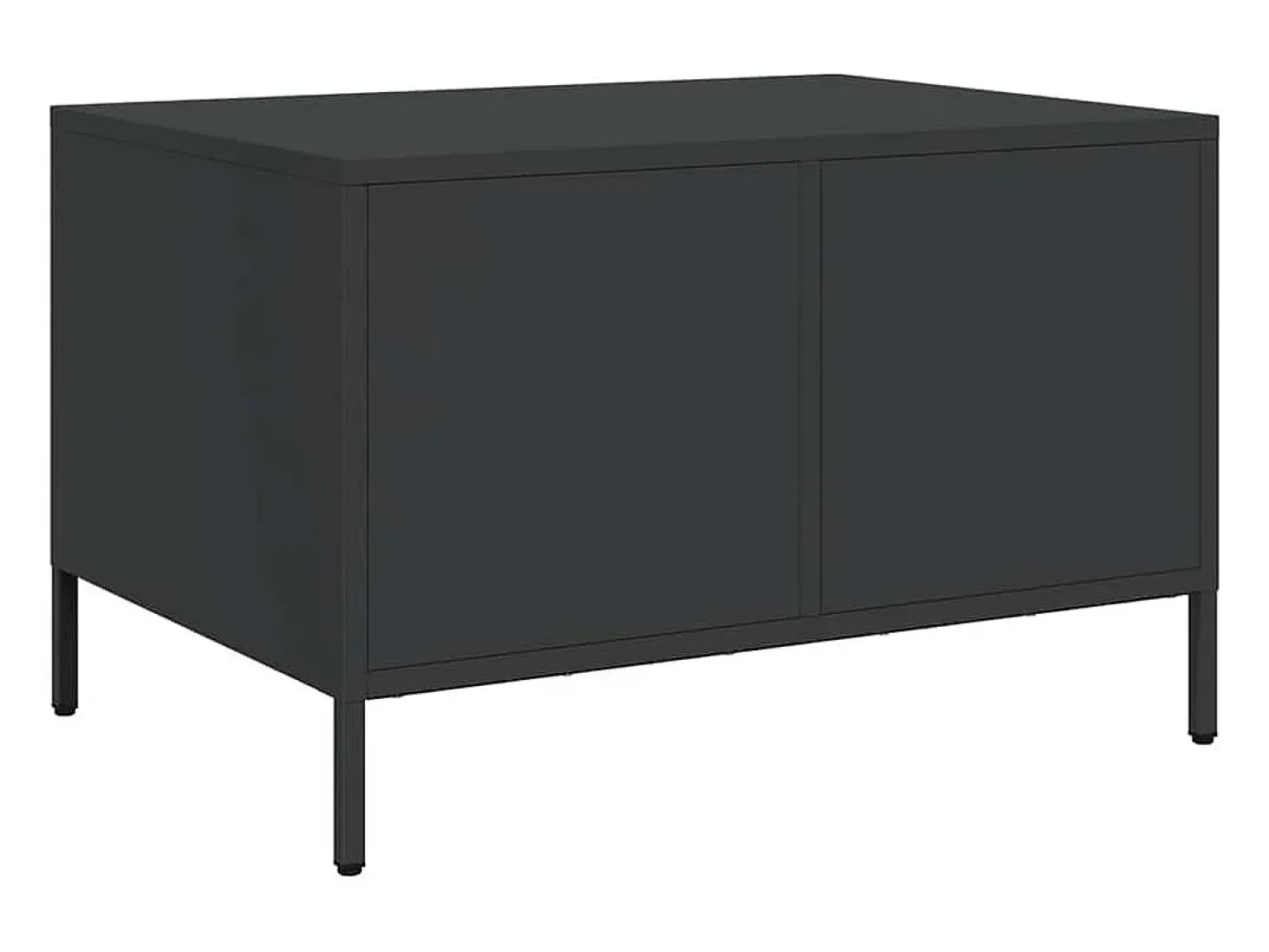 Mesa de centro acero laminado en frío negro 68,5x50x43,5 cm