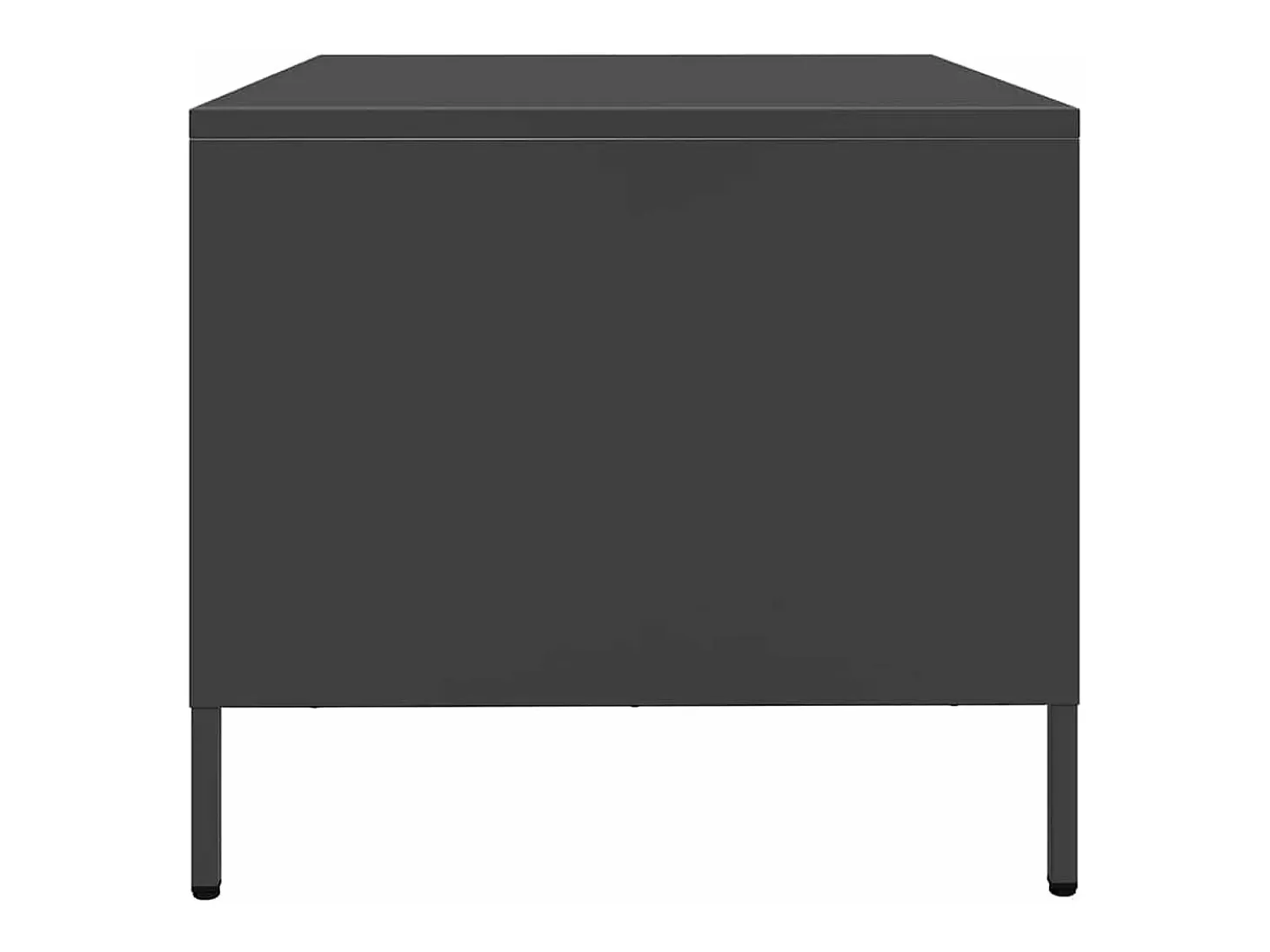 Mesa de centro acero laminado en frío negro 68,5x50x43,5 cm