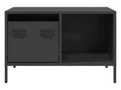 Mesa de centro acero laminado en frío negro 68,5x50x43,5 cm