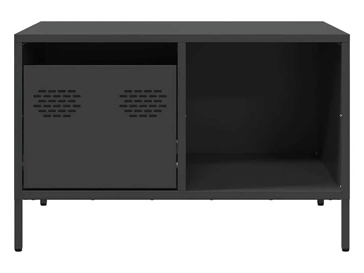 Mesa de centro acero laminado en frío negro 68,5x50x43,5 cm