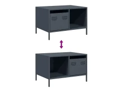 Mesa de centro acero laminado en frío antracita 68,5x50x43,5 cm